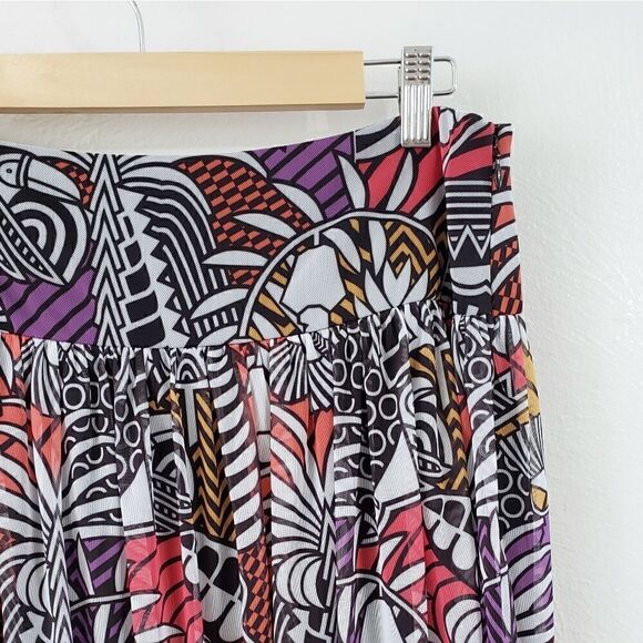 Farm Rio Anthropologie Tropical Maxi Skirt In Novelty Size Large NWT - Picture 6 of 9